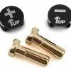 1UP Racing LowPro Bullet Plug Grips W/4mm Bullets (Black/Black) -SAVOX Shop 1up190411