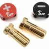 1UP Racing LowPro Bullet Plug Grips W/5mm Bullets (Black/Red) -SAVOX Shop 1up190432