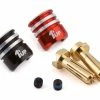 1UP Racing Heatsink Bullet Plug Grips W/4mm Bullets (Black/Red) -SAVOX Shop 1up190435