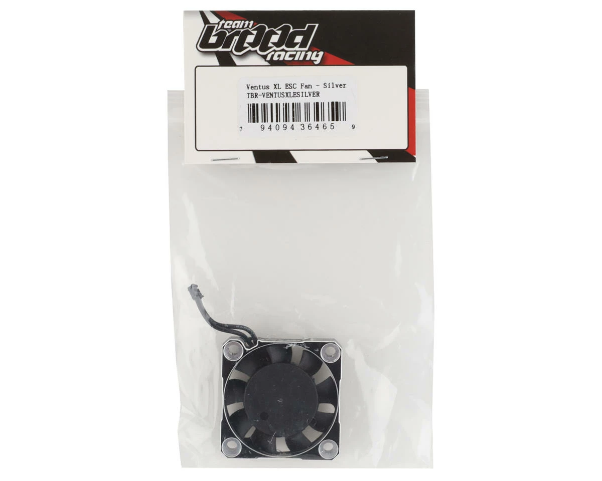 Team Brood Ventus XL Aluminum 40mm ESC Fan W/Micro Plug (Silver) 4 Team Brood Ventus XL Aluminum 40mm ESC Fan W/Micro Plug (Silver) - Image 2