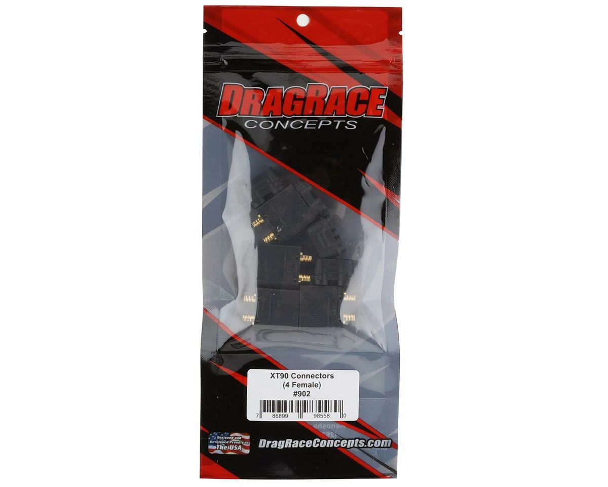 DragRace Concepts XT90 Female Connectors (Black) (4) 4 DragRace Concepts XT90 Female Connectors (Black) (4) - Image 2