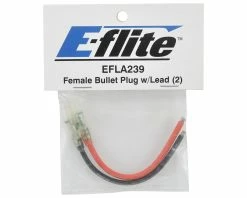 E-Flite Female Bullet Plug W/4" Wire (14GA) (2) -SAVOX Shop efla239 1
