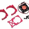 Hot Racing Clip-On Two-Piece Motor Heat Sink W/Fan (Red) -SAVOX Shop hramh550te02