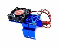 Hot Racing Clip-On Two-Piece Motor Heat Sink W/Fan (Blue) 7 Hot Racing Clip-On Two-Piece Motor Heat Sink W/Fan (Blue) -SAVOX Shop hramh550te06 2