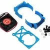 Hot Racing Clip-On Two-Piece Motor Heat Sink W/Fan (Tamiya Blue) -SAVOX Shop hramh550te16