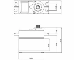 Protek RC 100SS Standard Digital "Super Speed" Metal Gear Servo -SAVOX Shop ptk 100ss 3