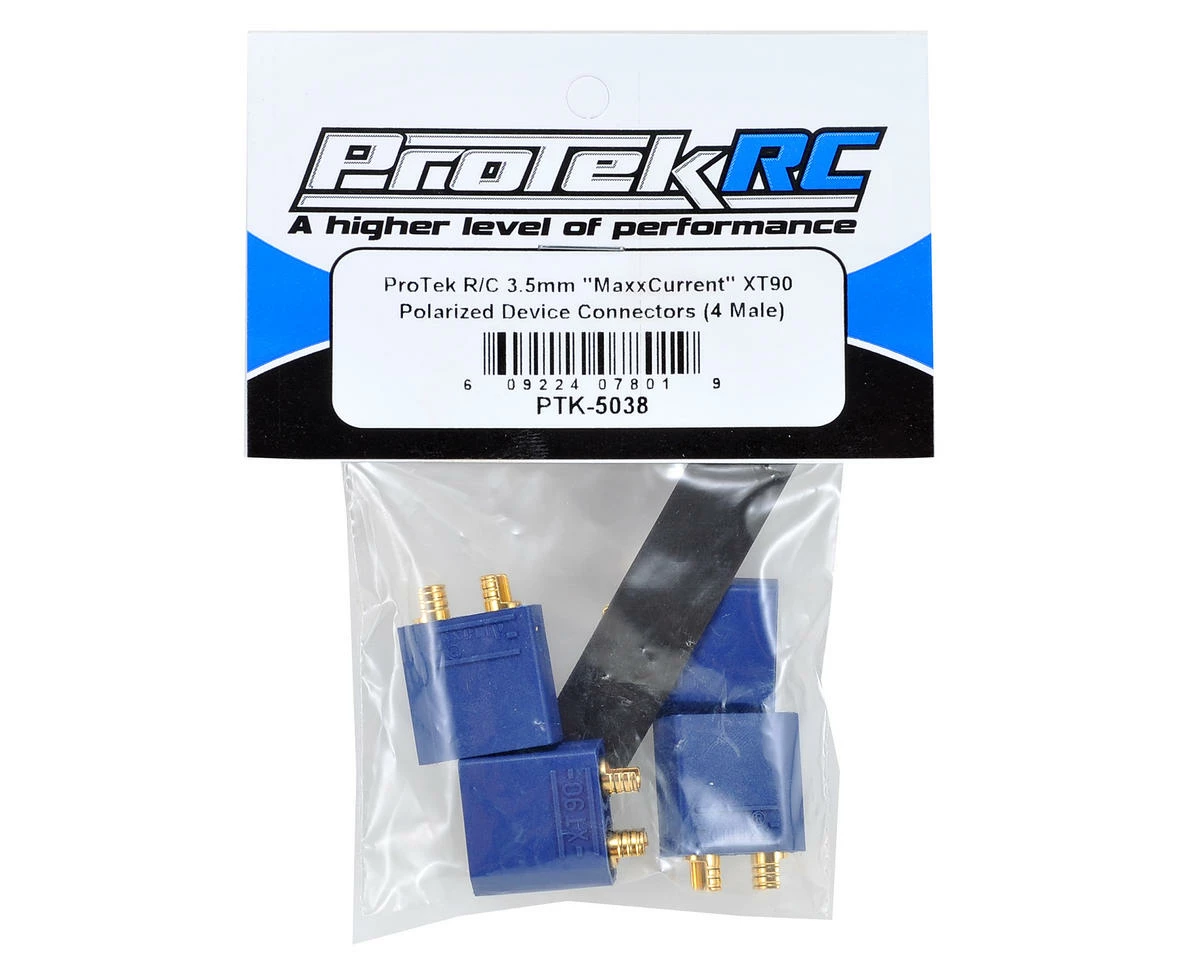 Protek RC 4.5mm "TruCurrent" XT90 Polarized Device Connectors (4 Male) 4 Protek RC 4.5mm "TruCurrent" XT90 Polarized Device Connectors (4 Male) - Image 2