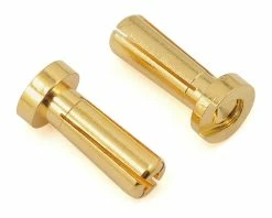 Protek RC 4mm Low Profile "Super Bullet" Solid Gold Connectors (2 Male)