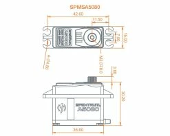 Spektrum RC A5080 MT/HS Metal Gear Mini Digital Servo (High Voltage) -SAVOX Shop spmsa5080 5