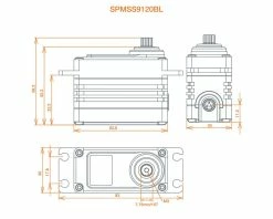 Spektrum RC 9120BL 1/5 Brushless High Torque Metal Gear Servo (High Voltage) -SAVOX Shop spmss9120bl 2