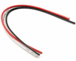 TEKIN 12awg Silicon Power Wire Pack (Black/Red/White) (12")