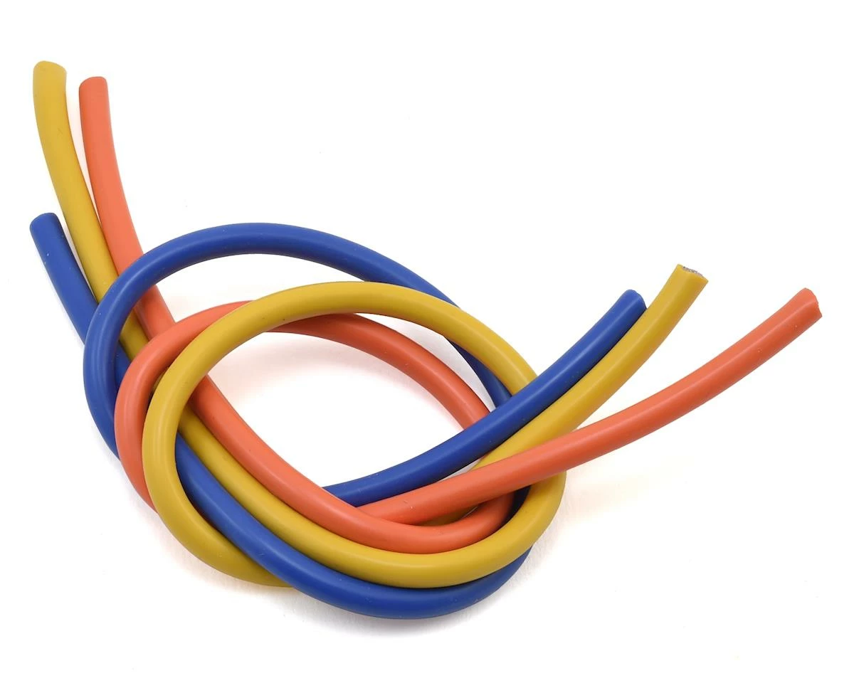 TQ WIRE Silicone Wire Kit (Blue, Yellow & Orange) (1' Each) (10AWG) 3 TQ WIRE Silicone Wire Kit (Blue, Yellow & Orange) (1' Each) (10AWG)