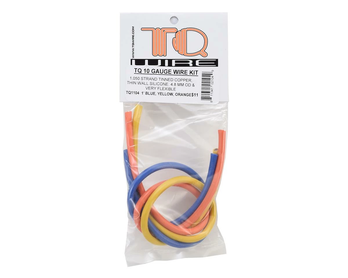 TQ WIRE Silicone Wire Kit (Blue, Yellow & Orange) (1' Each) (10AWG) 4 TQ WIRE Silicone Wire Kit (Blue, Yellow & Orange) (1' Each) (10AWG) - Image 2