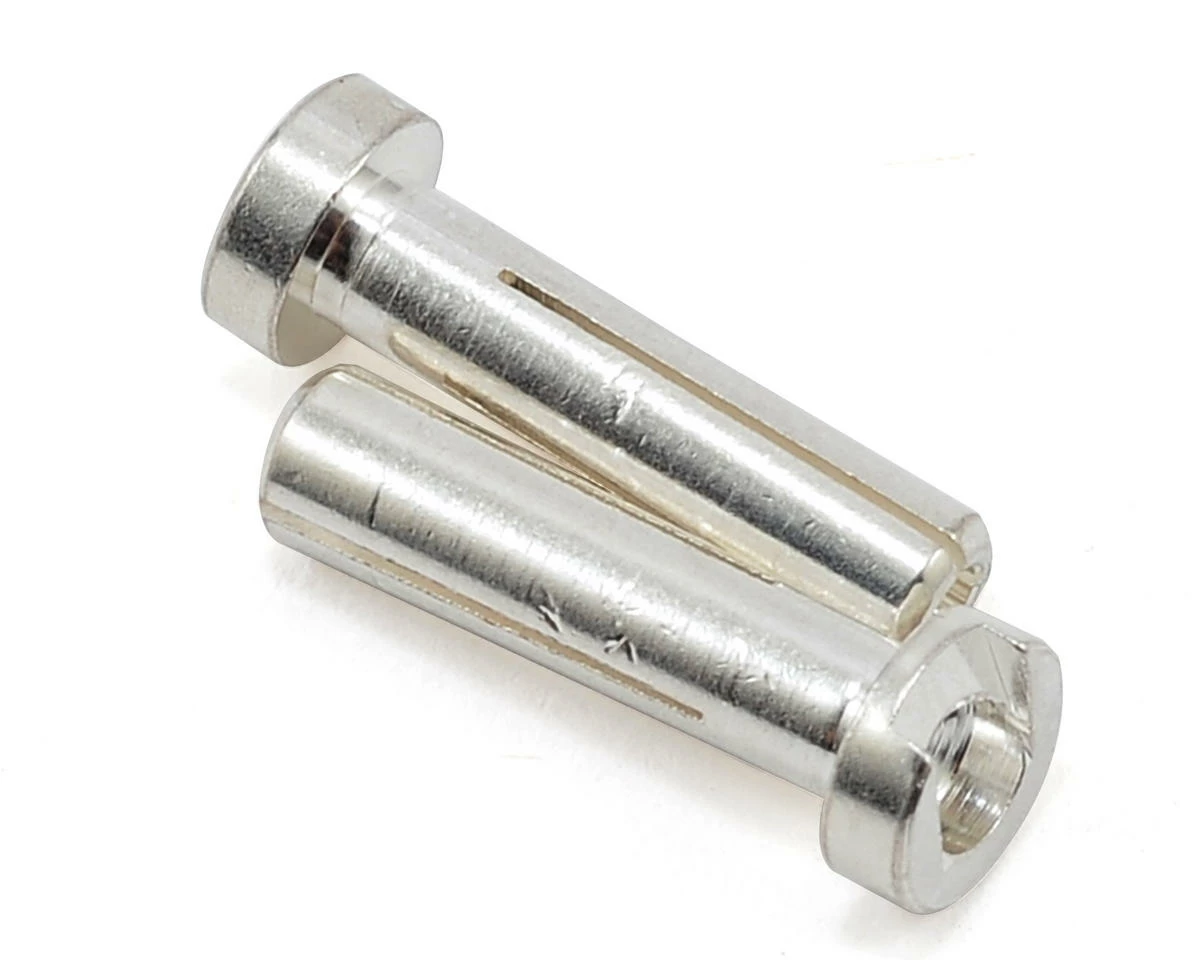 TQ WIRE 4mm Low Profile Male Bullet Connectors (Silver) (18mm) (2) 2 TQ WIRE 4mm Low Profile Male Bullet Connectors (Silver) (18mm) (2)