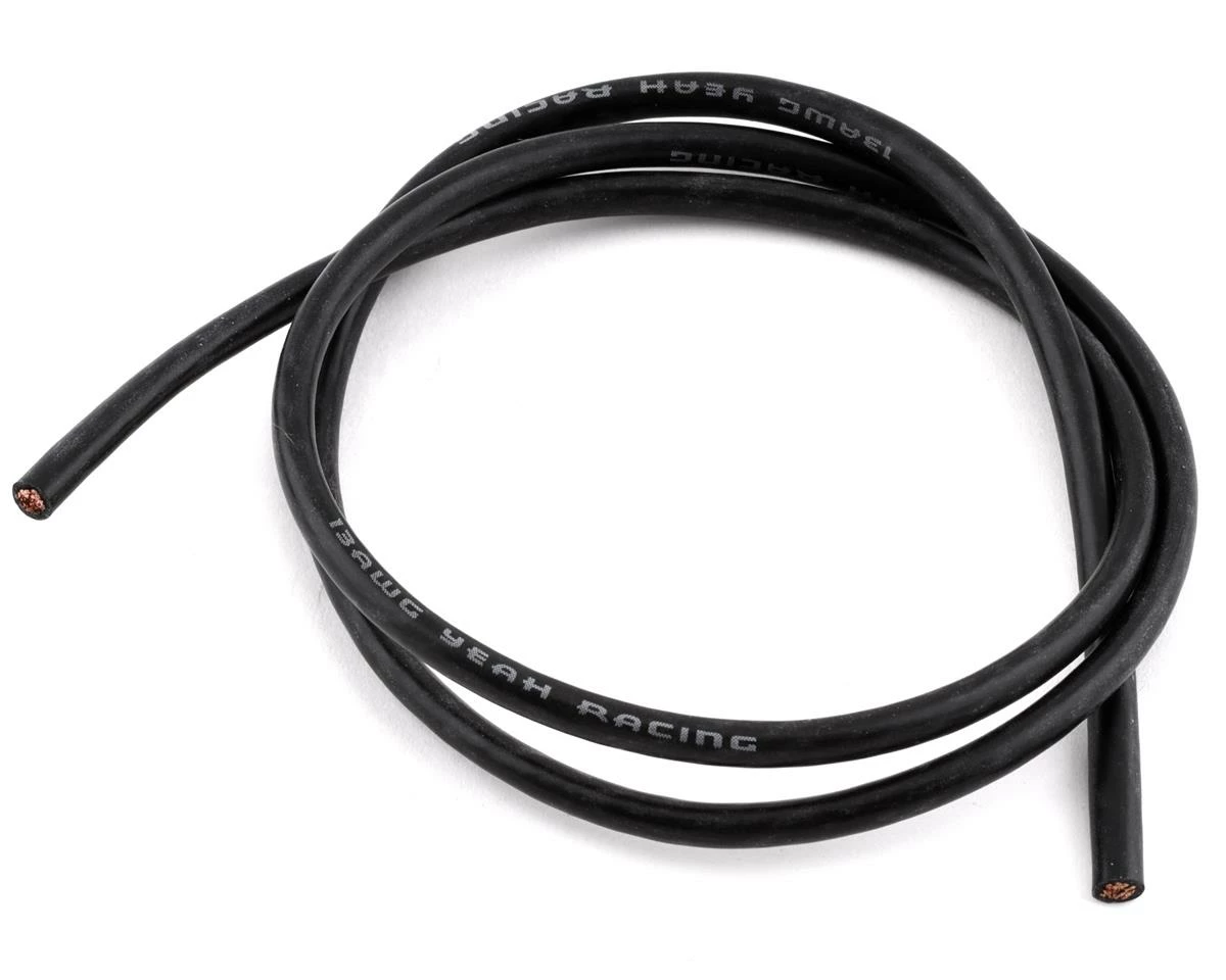 YEAH RACING 13AWG Silicone Wire (Black) (1.96') 3 YEAH RACING 13AWG Silicone Wire (Black) (1.96')