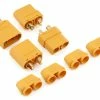 YEAH RACING XT90 Connectors W/Covers (2 Female/2 Male) (Yellow)