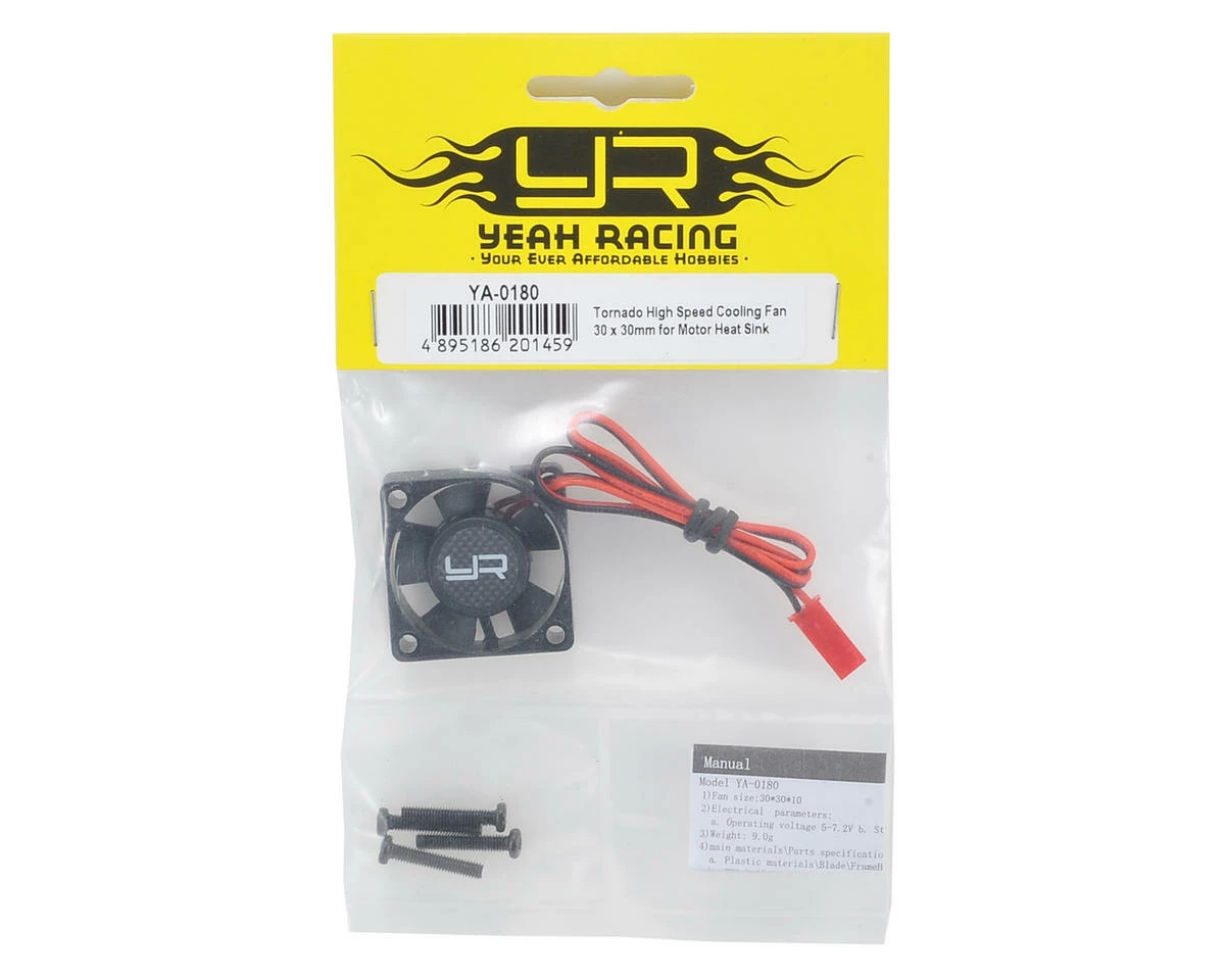 YEAH RACING 30x30x10mm Tornado High Speed Fan (Black) 4 YEAH RACING 30x30x10mm Tornado High Speed Fan (Black) - Image 2