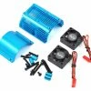 YEAH RACING 1/8 Twin Fan Aluminum Heat Sink W/2 Fans (Blue) (40.8mm Diameter) 2 YEAH RACING 1/8 Twin Fan Aluminum Heat Sink W/2 Fans (Blue) (40.8mm Diameter) -SAVOX Shop yea ya 0261bu
