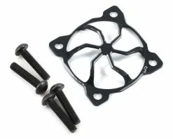 YEAH RACING 30x30mm "3D Whirlwind" Aluminum Fan Protector (Black)
