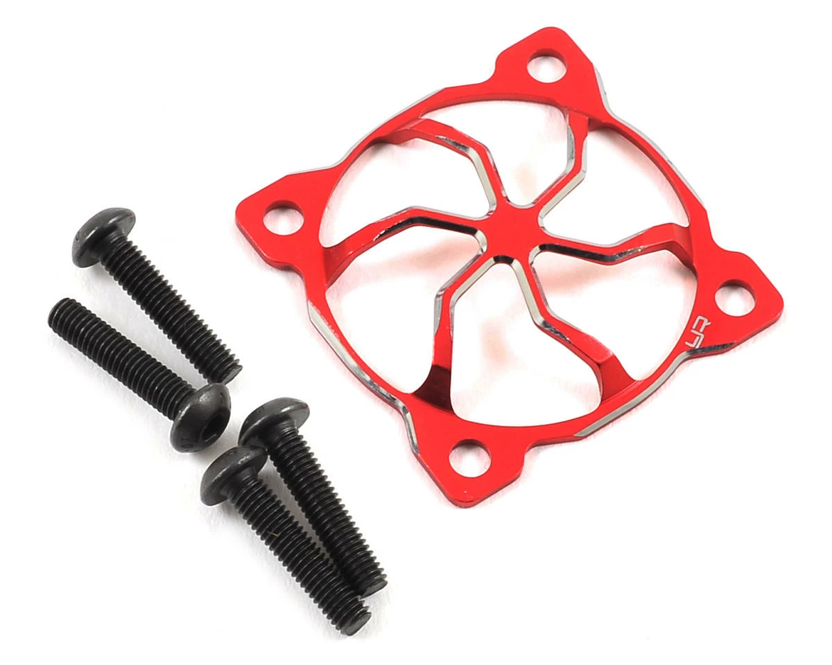 YEAH RACING 30x30mm "3D Whirlwind" Aluminum Fan Protector (Red) 3 YEAH RACING 30x30mm "3D Whirlwind" Aluminum Fan Protector (Red)