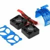 YEAH RACING Aluminum 540/550 Motor Heat Sink W/Twin Tornado Fans (Blue) 1 YEAH RACING Aluminum 540/550 Motor Heat Sink W/Twin Tornado Fans (Blue) -SAVOX Shop yea ya 0643bu