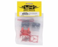 YEAH RACING Aluminum 540/550 Motor Heat Sink W/Twin Tornado Fans (Red) -SAVOX Shop yea ya 0643rd 2